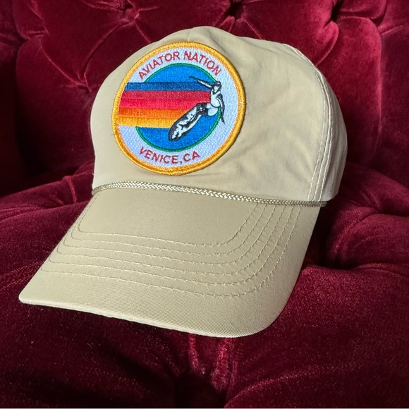 SOLD Aviator Nation - Bundle Tan Hat and Yellow Tank Set - size medium - Picture 4 of 9